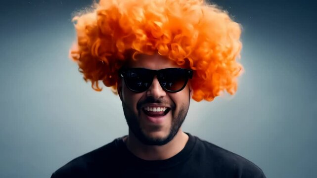 Instant Cheer: Bald Man&rsquo;s Reaction to Wig and Sunglasses