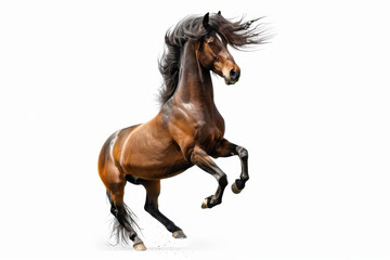 Fototapeta premium Horse in motion. Isolated on white background. Gallop