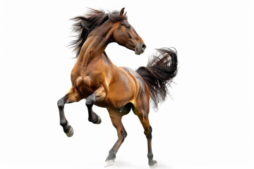 Fototapeta premium Horse in motion. Isolated on white background. Gallop