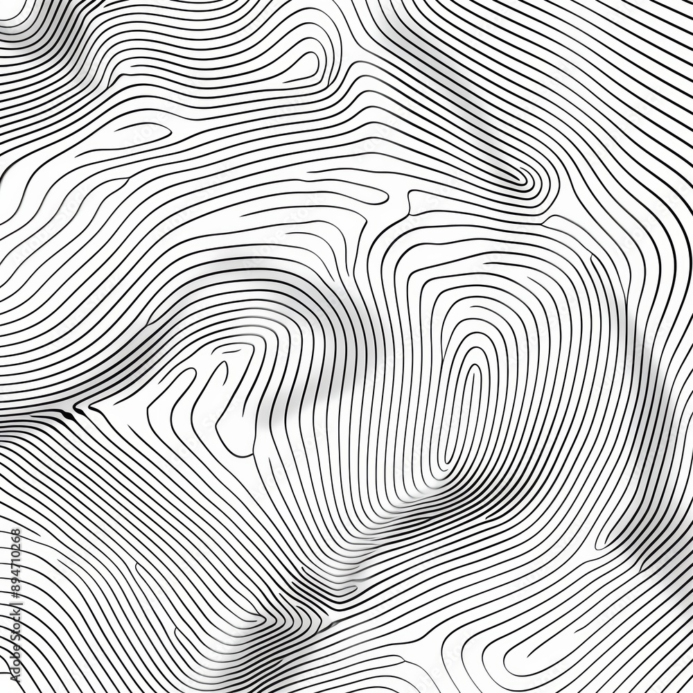 Poster abstract black and white line pattern creating an illusion of depth and texture. perfect for backgro