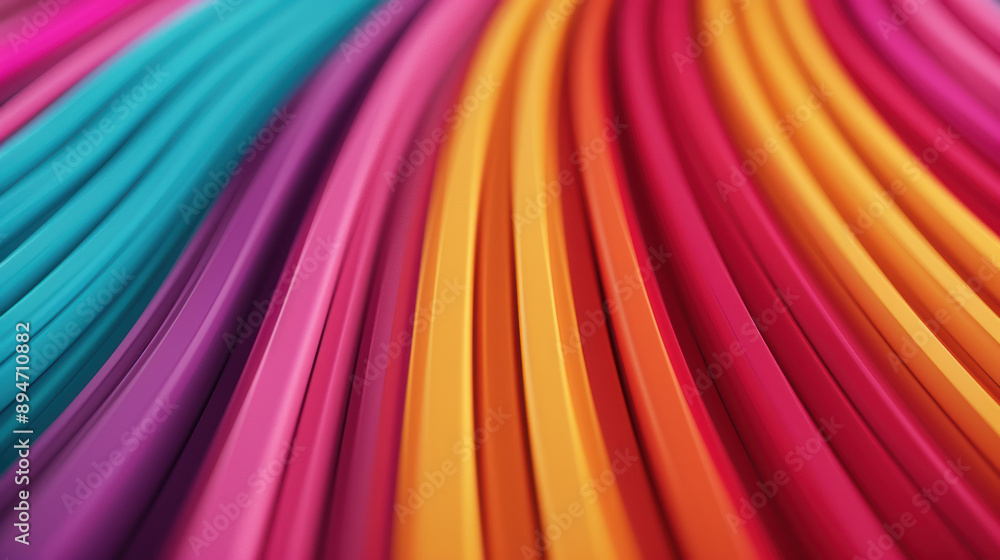 Aufkleber vibrant abstract background featuring colorful curved lines, showcasing a dynamic and lively spectru