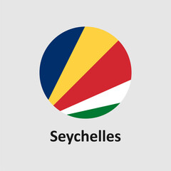 Seychelles flag design vector illustration on a white background for graphic and web design.