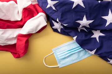 American Flag and Face Mask