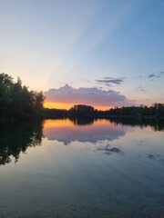 Fototapeta premium The pond is like a mirror