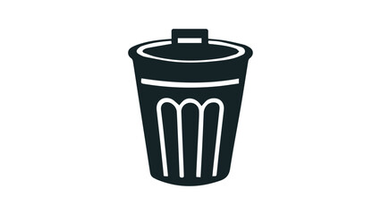 trash can icon simple illustration