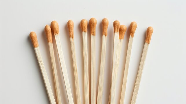 handfull of wooden matches - isolated product photo
