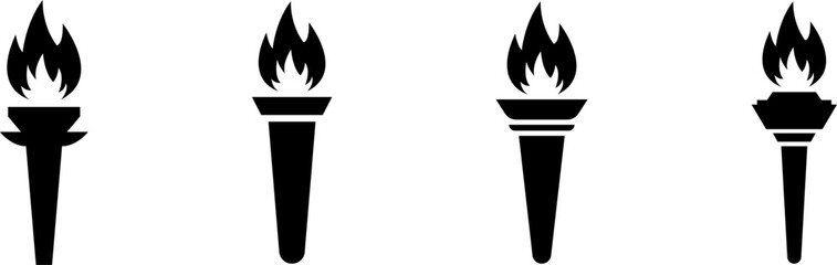 Fire torch icon vector illustration
