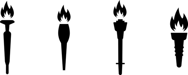 Fire torch icon vector illustration