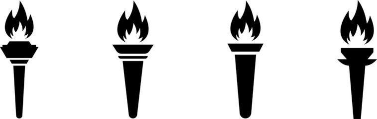 Fire torch icon vector illustration