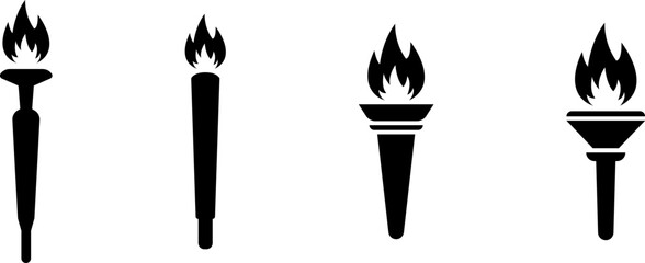 Fire torch icon vector illustration