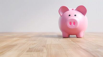 Fototapeta premium Adorable pink piggy bank