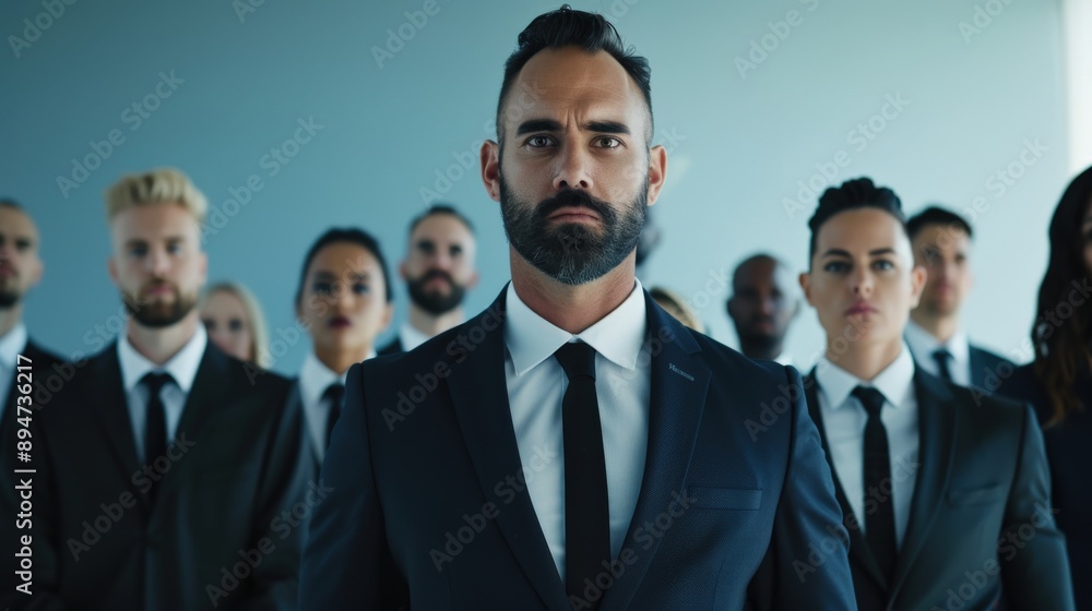 Wall mural A group of businesspeople in suits