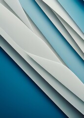 Obraz premium modern abstract blue background design layers textured white transparent material triangle diamond squares shapes geometric pattern