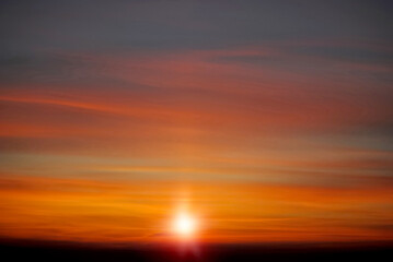 Sky Background Sunset View Nature