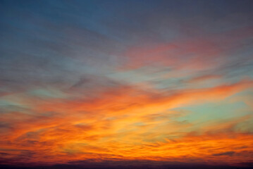 Sky Background Sunset View Nature