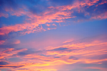 Sky Background Sunset View Nature
