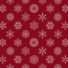 Abstract Christmas edge snowflake seamless border