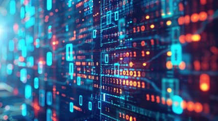 Obraz premium Binary Code Abstract Background