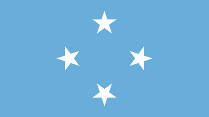 Official vector flag of Federated States of Micronesia. Illustration eps10.