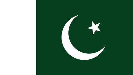 Official vector flag of Pakistan. Illustration eps10.