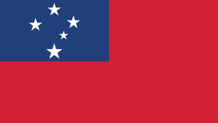 Official vector flag of Samoa. Illustration eps10.