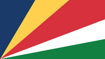 Official vector flag of Seychelles. Illustration eps10.