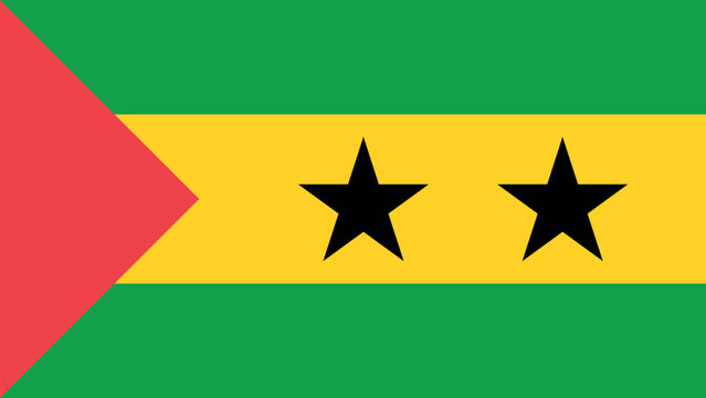 Official vector flag of Sao Tome and Principe. Illustration eps10.