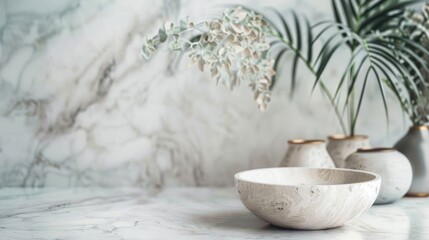 Luxurious background with rustic ambiance for product presentation on marble surface