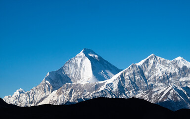 the Mt. Dhaulagiri in Nepal
