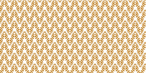 Vector floral damask seamless pattern. Elegant abstract art nouveau background. Classic flower motif texture.	
