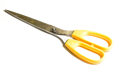 Yellow Scissors, Isolated on white