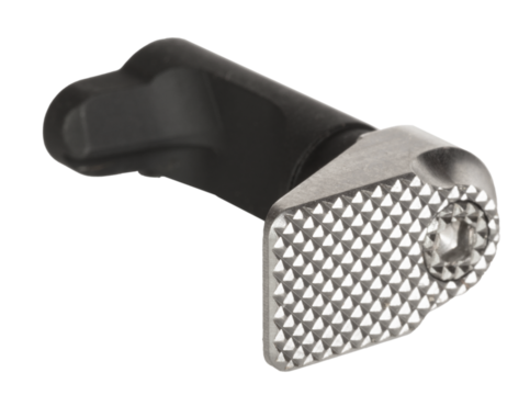 Larger magazine release for a 1911 design handgun