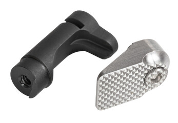 Oversize magazine release for a handgun