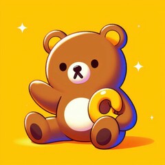 Obraz premium 2d teddy bear holding 
