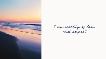 High-Quality Motivational Quote Card with Ocean Sunset Background - Ideal for Inspirational Art, Greeting Cards, and Wall Decor