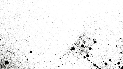Ink Splash Pattern, Black Watercolor Splatter Background.