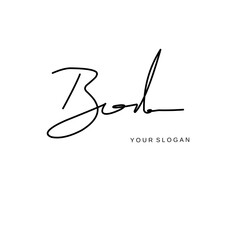 Bob name signature logo vector design