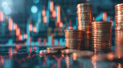 blur view Investment concept, Investment risk concept, stock market