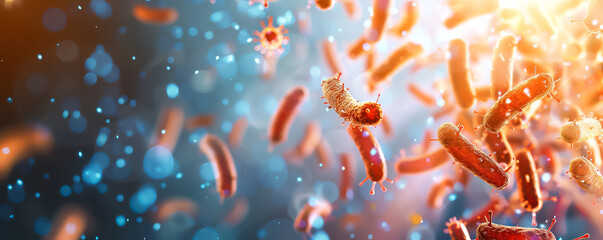 A microscopic view of bacteria being neutralized by antibacterial agents, illustrating the scientific impact