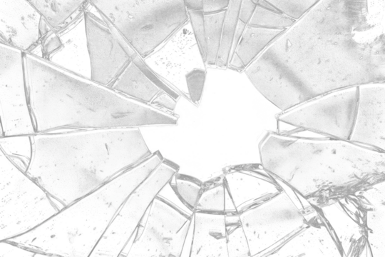 PNG  shattered glass, isolated on black background --ar 3:2