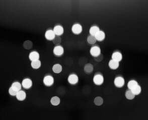 Abstract lights background. Black and white monochrome photo