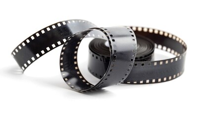 Black DSLR Camera isolated on white