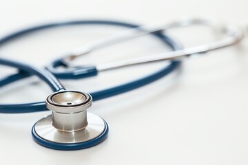 Close-up of a stethoscope, symbolizing medical care