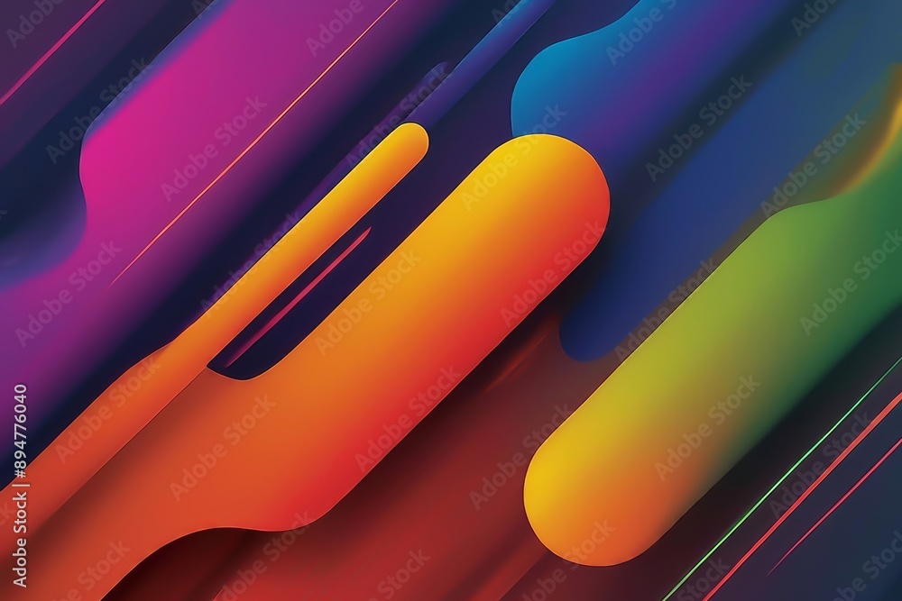 Poster colorful fluid background dynamic textured geometric element gradient illustration.