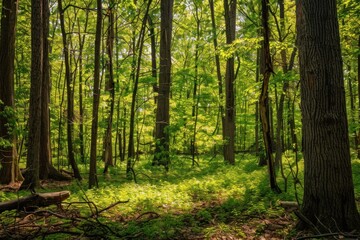 Fototapeta premium Sunlit Forest Path