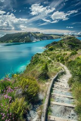 Explore the serene landscapes of New Zealand's North Island, including geothermal wonders in Rotorua and the stunning beaches of Bay of Islands.