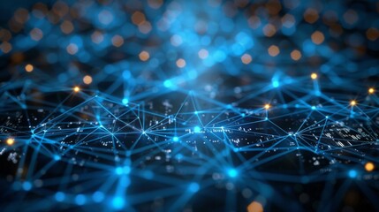 Obraz premium Network Connections Data Visualization