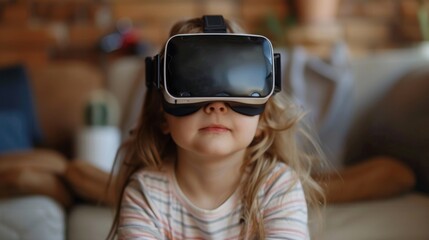 Child Using VR Headset