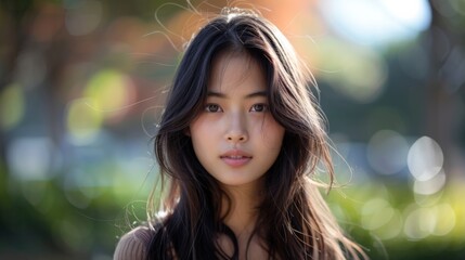 Fototapeta premium Portrait of a Young Woman in Natural Light