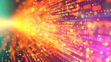 Fototapeta premium Abstract Tech Glowing Lights Background